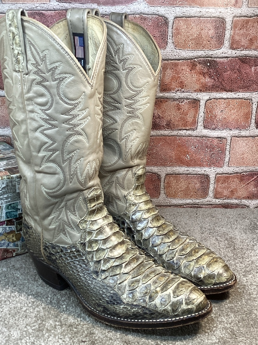 Dan Post Vintage Python men’s western cowboy boots size 8.5 D